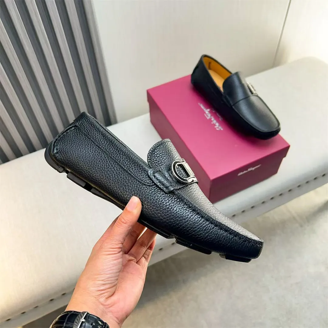 Men's shoes 💰560 Ferragamo new high-end quality 🔥 black cowhide ➕ cowhide lining size 38-45